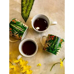 Home4U Simian Printed Multicolor Porcelain Coffee Mug - Set Of 2, (380ml)-picture-46