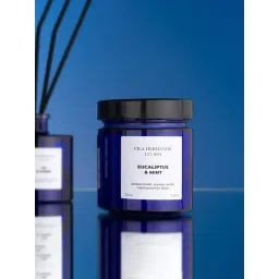 Home4U Vila Hermanos Apothecary Cobalt Blue Eucalyptus & Mint Blue Wax Jar Candle-picture-30