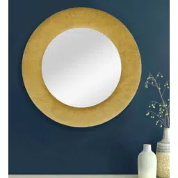 home4u Yellow Mild Steel Difficult Wall Mirror-picture-11