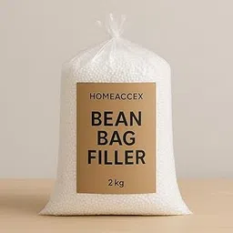 Homeaccex Bean Bag Filler 2 Kg Bean Bag Beans Refill Thermocol Balls Virgin EPS Beans, 2 KG Beans Refill-image-6