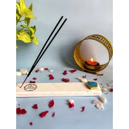 HOMEARTE Beige Agate Gayatri Mantra Incense Stick Holder-picture-37