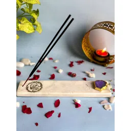 HOMEARTE Beige Agate Guru Ji Printed Incense Stick Holder-picture-33
