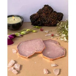 homearte india Set of 2 Gold-Plated Agate Stone Coasters-picture-13