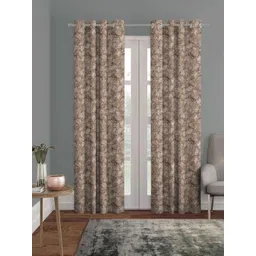 HOMEBREW FURNISHINGS Coffee Brown 2 Pieces Black Out Door Curtains-image-37