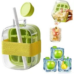 Homecloud 2-in-1 500ml Ice Cube Maker Water Bottle – Easy Press Release with Lid, Ice Bin & Straw – Leak-Proof, Freezer-Safe, BPA-Free – Perfect for Summer Cooling at Home or Outdoors (Green, Small)-picture-19