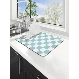 HomeCloud Blue & White Geometric Printed Rubber Anti-Skid Kitchen Mat-picture-28