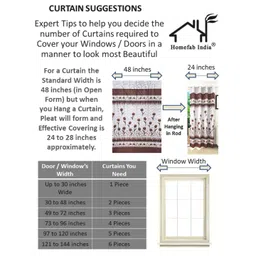 Homefab India Magenta & White Set of 2 Sheer Long Door Curtain image 2