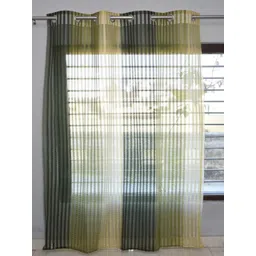 Homefab India Unisex Green Curtains and Sheers-image-7