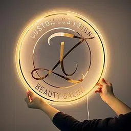 Homelyarts Neon BusinessLogo, Acrylic Custom Logo, 3D LED Logo, Wall Shop Signage, Neon Signs For Office Decor, Beauty Salon Sign,Wall Backlit Sign 12X12 Inchs-picture-23