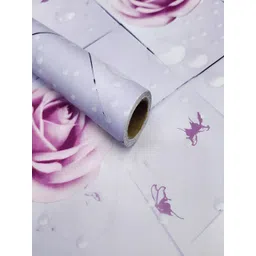 HOMEMATES Grey & Purple Printed Waterproof Wall Sticker-picture-25