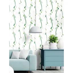 HOMEMATES White & Green Printed Waterproof Wall Sticker-picture-14