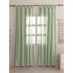 HOMEMONDE Green 2 Pieces Sheer Long Door Curtain-picture-21