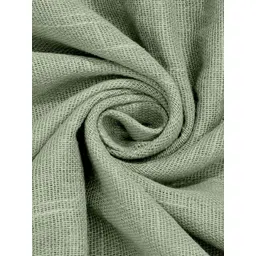 HOMEMONDE Green 2 Pieces Sheer Rod Pocket Cotton Long Door Curtains image 5