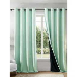 HOMEMONDE Green Set of 2 Black Out Long Door Curtain-picture-16