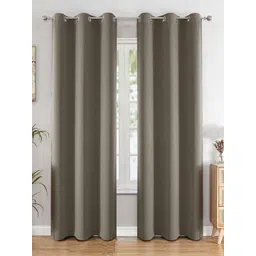 HOMEMONDE Grey Set of 2 Black Out Long Door Curtain-picture-20