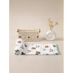 HOMEMONDE Kids White & Blue Cartoon Characters AC Room 150 GSM Cotton Reversible Dohar-picture-31