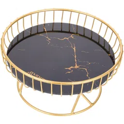 homeobeeimpex Golden Metal Cake Stand with Marble Base for Display Iron Cake Server-picture-20