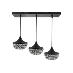 Homesake 3-Lights Linear Cluster Black Metal Crystal Goblet Pendant Light - Set of 1-picture-41