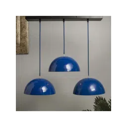 Homesake 3-Lights Linear Cluster Blue Metal Pendant Light - Set of 1-picture-46