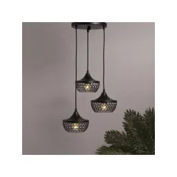Homesake 3-Lights Round Cluster Black Metal Goblet Pendant Light - Set of 1 (Bulb not included)-picture-24