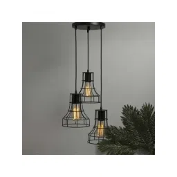 Homesake 3-Lights Round Cluster Black Metal Pendant Light - Set of 1 (Bulb not included)-picture-15