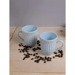 Homesake 'Altered Glaze Latte Evening' Blue Ceramic Mug (0.26 L) - Set of 2 image 1