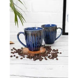 Homesake 'Altered Glaze Latte Melon' Navy Ceramic Mug (0.26 L) - Set of 2-picture-44