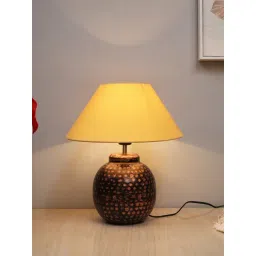Homesake Antique Gold Hammered Oil-Rubbed Bronze Metal Linen Table Lamp-picture-32
