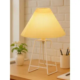 Homesake Beige Metal Table Lamp Pack of 1 (Bulb Not Included)-picture-21