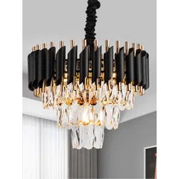 Homesake Black & White Textured Crystal Hanging Ceiling Lamps-picture-19