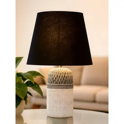 Homesake Black Ceramic Industrial Frusturical Shaped Table Lamp-picture-29