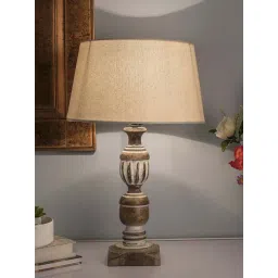 Homesake Brown Wooden Table Lamp (Bulb Included) - Set of 1-picture-32