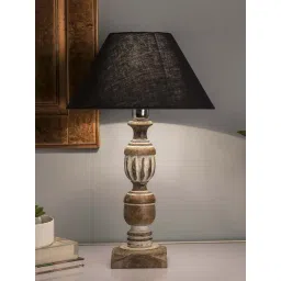 Homesake Brown Wooden Table Lamp (Bulb Included) - Set of 1-picture-36