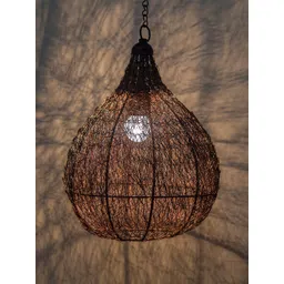 Homesake Copper-Toned Self Design Hanging Light-picture-17