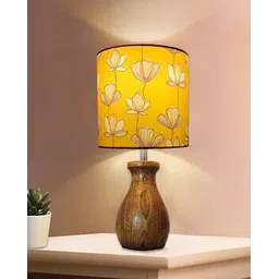homesake Floral Print Wooden Base Table Lamps with Led-picture-49