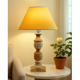homesake French Trophy Carved Table Lamp with Golden Shade Table Lamp-picture-25