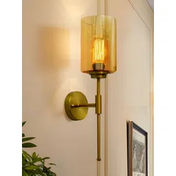 Homesake Gold-Toned Metal Cylinder Shaped Wall Lamp-picture-25