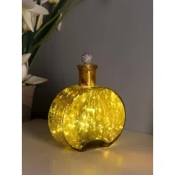 Homesake Golden Glass Mercury Round Bottle Star String Lights With Dazzle Ball Lid-picture-31