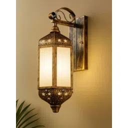 Homesake Golden Metal Wall Lamp Pack of 1 (Bulb Not Included)-picture-45
