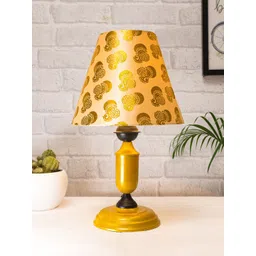 Homesake Golden Printed Metal Table Lamp with Gold Peacock Shade-picture-20