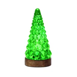 Homesake Green Glass Table Lamp Centerpiece image 1