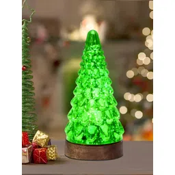 Homesake Green Textured Glass Christmas Tree Table Lamp-picture-10