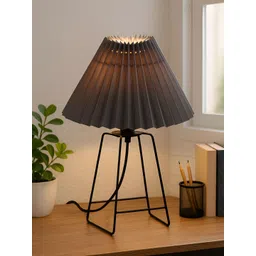 Homesake Grey & Black Frustum Shaped Table Lamp-picture-10