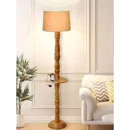 Homesake Grey & Brown Textured Wood FloorLamp-picture-31