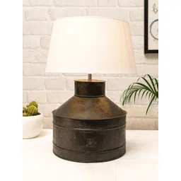 Homesake Grey & White Textured Table Lamps With Shade-picture-12