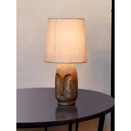Homesake Grey Wood Contemporary Frusturical Shaped Table Lamp-picture-33
