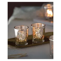 Homesake 'House Warming' Silver Glass Tea Light Holder - Set of 10-picture-46