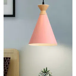 homesake Minimal Pot Metal Pendant Lamp With Light Shade (Pink)-picture-14