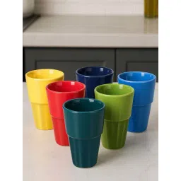 Homesake Multicolored Tea Glasses Set of 6 (120 ML)-picture-14