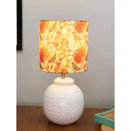 Homesake Red & White Metal Ginger Jar Antique Birds And Trees Table Lamp-picture-36